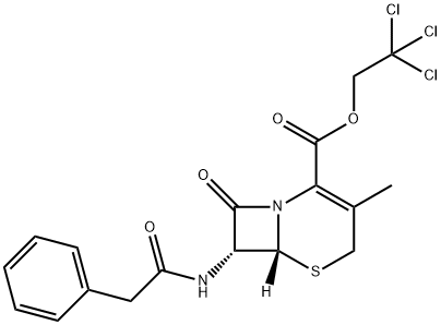 2,2,2-Trichloroethyl3-methyl-8-oxo-7-(2-phenylacetamido)-5-thia-1-azabicydo[4.2.0]oct-2-ene-2-carboxylate 구조식 이미지