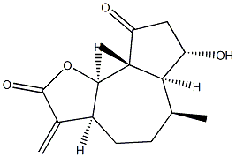 (3aS)-3,3aβ,4,5,6,6aβ,7,8,9a,9bβ-Decahydro-7β-hydroxy-6α,9aα-dimethyl-3-methyleneazuleno[4,5-b]furan-2,9-dione 구조식 이미지