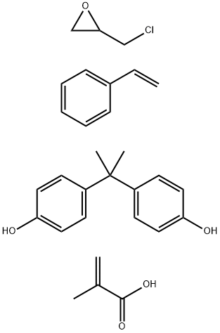 Bisphenol A-epichlorohydrin-methacrylic acid-styrene copolymer Structure