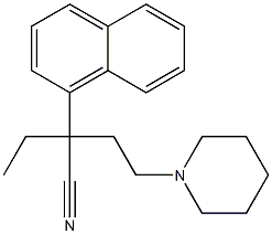 α-에틸-α-(2-피페리디노에틸)-1-나프탈렌아세토니트릴 구조식 이미지