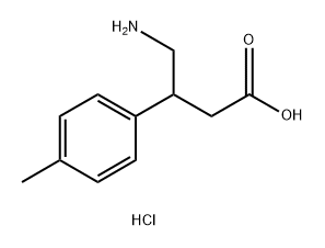 Benzenepropanoic acid, b-(aminomethyl)-4-methyl-,hydrochloride (1:1) Structure
