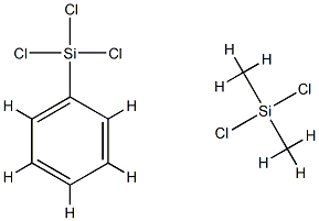 실란,디클로로디메틸-,트리클로로페닐실란중합체 구조식 이미지