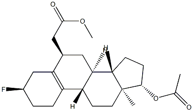 3α-Fluoro-17β-acetoxyestr-5(10)-ene-6β-methanol acetate Structure