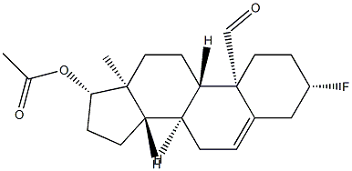 3β-플루오로-19-옥소안드로스트-5-엔-17β-올아세테이트 구조식 이미지