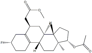 3β-Fluoro-17β-(acetyloxy)estr-5(10)-ene-6β-methanol acetate 구조식 이미지