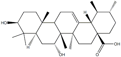 3β,7α-Dihydroxyurs-12-en-28-oic acid Structure