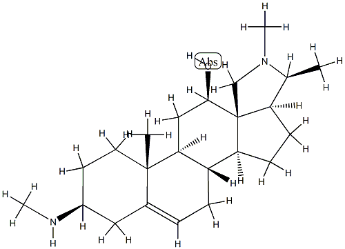 3β-(메틸아미노)코나닌-5-엔-12β-올 구조식 이미지