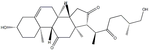 (25R)-3β,26-Dihydroxycholest-5-ene-11,16,22-trione 구조식 이미지