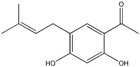 1-[2,4-dihydroxy-5-(3-methyl-2-butenyl)phenyl]ethanone 구조식 이미지