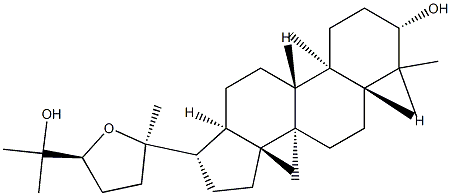 (20R,24S)-20,24-Epoxydammarane-3β,25-diol Structure