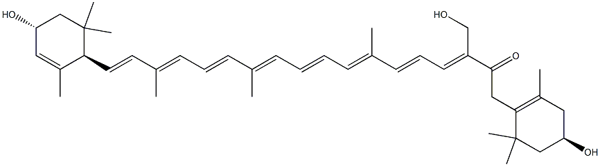 (3R,3'R,6'R)-7,8-Dihydro-8-oxo-β,ε-carotene-3,3',19-triol 구조식 이미지