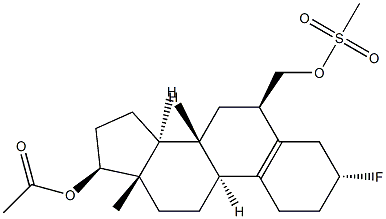 3α-Fluoro-6β-[(methylsulfonyloxy)methyl]estr-5(10)-en-17β-ol acetate Structure