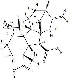 1-Methyl-8-methylenegibbane-1α,4aα,10β-tricarboxylic acid Structure