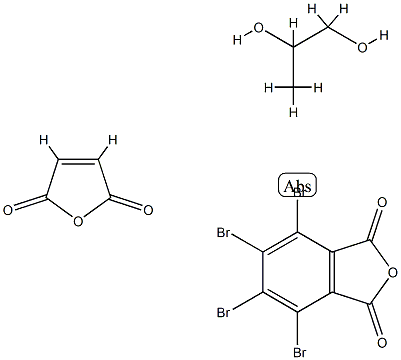 말레산무수물,테트라브로모프탈산무수물,프로필렌글리콜중합체 구조식 이미지
