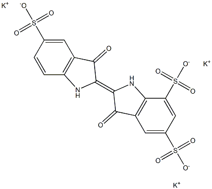 tripotassium 3,3'-dioxo-[DELTA2,2'-biindoline]trisulphonate 구조식 이미지