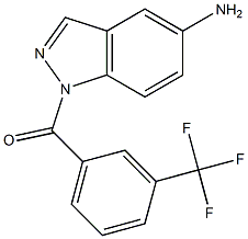 1-(α,α,α-트리플루오로-m-톨루오일)-1H-인다졸-5-아민 구조식 이미지