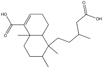 5-Carboxy-1,2,3,4,4a,7,8,8a-octahydro-β,1,2,4a-tetramethyl-1-naphthalenepentanoic acid 구조식 이미지