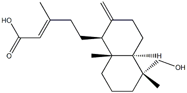 5-[(1S,4aα)-Decahydro-5α-(hydroxymethyl)-5,8aβ-dimethyl-2-methylenenaphthalen-1β-yl]-3-methyl-2-pentenoic acid 구조식 이미지