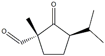 Cyclopentanecarboxaldehyde, 1-methyl-3-(1-methylethyl)-2-oxo-, (1R,3R)-rel- (9CI) Structure