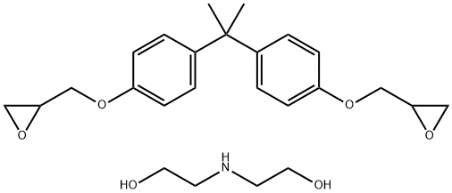 에탄올,2,2'-이미노비스-,2,2'-[(1-메틸에틸리덴)비스(4,1-페닐렌옥시메틸렌)]비스[옥시란]중합체 구조식 이미지