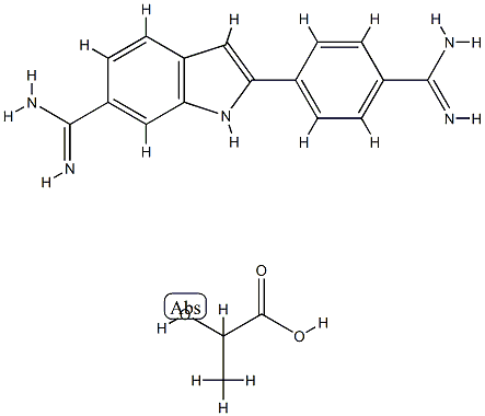 DAPI, dilactate  [4',6-DiaMidino-2-phenylindole, dilactate] 구조식 이미지