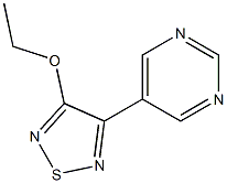 Pyrimidine,5-(4-ethoxy-1,2,5-thiadiazol-3-yl)-(9CI) 구조식 이미지