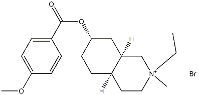 [(4aR,7S,8aR)-2-ethyl-2-methyl-3,4,4a,5,6,7,8,8a-octahydro-1H-isoquino lin-7-yl] 4-methoxybenzoate bromide Structure