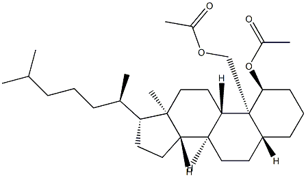 5α-콜레스탄-1α,19-디올디아세테이트 구조식 이미지