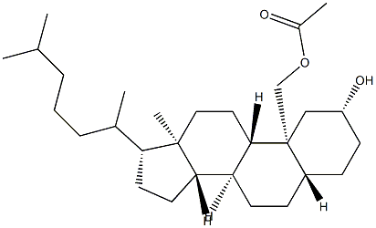 5α-Cholestane-2α,19-diol 19-acetate Structure