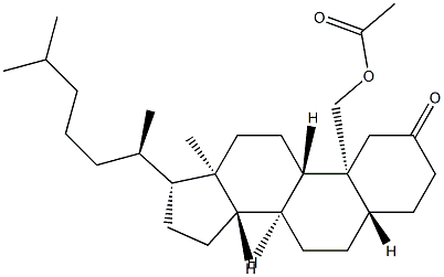 19-아세틸옥시-5α-콜레스탄-2-온 구조식 이미지