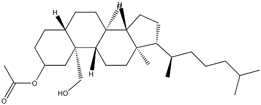 5α-Cholestane-2α,19-diol 2-acetate Structure