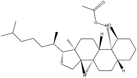 5α-콜레스탄-1α,19-디올19-아세테이트 구조식 이미지