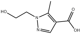 1-(2-hydroxyethyl)-5-methyl-1H-pyrazole-4-carboxylic acid Structure