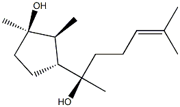 3α-[(R)-1-Hydroxy-1,5-dimethyl-4-hexenyl]-1,2β-dimethylcyclopenta-1β-ol 구조식 이미지
