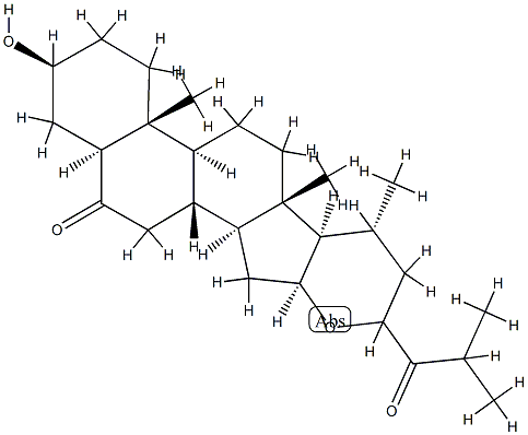 16β,23-Epoxy-3β-hydroxy-5α-cholestane-6,24-dione 구조식 이미지