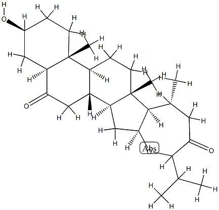 16β,24-Epoxy-3β-hydroxy-5α-cholestane-6,23-dione 구조식 이미지