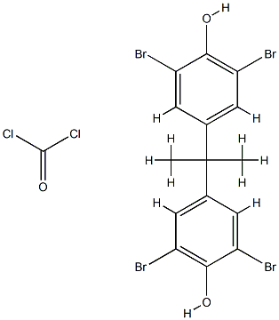 이염화탄소,4,4-(1-메틸에틸리덴)비스2,6-디브로모페놀중합체 구조식 이미지