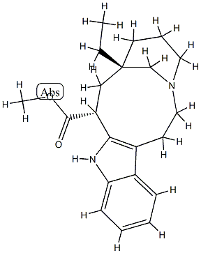 [7S,(+)]-7-Ethyl-1,4,5,6,7,8,9,10-octahydro-2H-3,7-methanoazacycloundecino[5,4-b]indole-9β-carboxylic acid methyl ester 구조식 이미지