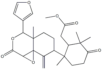 6-[4-(3-Furyl)octahydro-4a-methyl-8-methylene-2-oxooxireno[d][2]benzopyran-7-yl]-2,2,6-trimethyl-3-oxocyclohexaneacetic acid methyl ester 구조식 이미지
