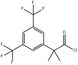 2-(3,5-bis-trifluoromethylphenyl)-2-methyl-propionyl chloride 구조식 이미지