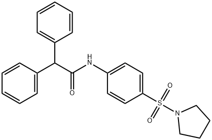 2,2-diphenyl-N-[4-(1-pyrrolidinylsulfonyl)phenyl]acetamide Structure