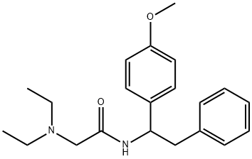 2-(디에틸아미노)-N-[α-(p-메톡시페닐)페네틸]아세트아미드 구조식 이미지