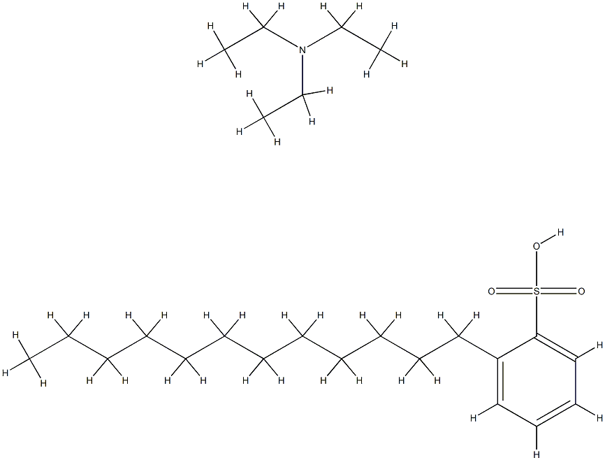 도데실벤젠설폰산,트리에틸아민(1:1)과의화합물 구조식 이미지