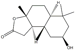 (3aR)-3a,4,5,5aα,6,7,8,9,9a,9bα-Decahydro-8β-hydroxy-3aβ,6,6,9aβ-tetramethylnaphtho[2,1-b]furan-2(1H)-one Structure