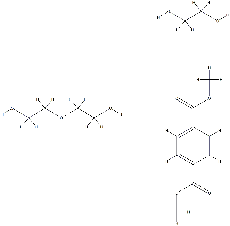 디메틸 테레프탈산-디에틸렌 글리콜-에틸렌 글리콜 중합체 구조식 이미지