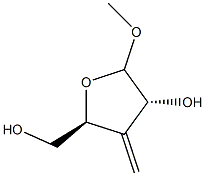 D-erythro-Pentofuranoside, methyl 3-deoxy-3-methylene- (9CI) Structure