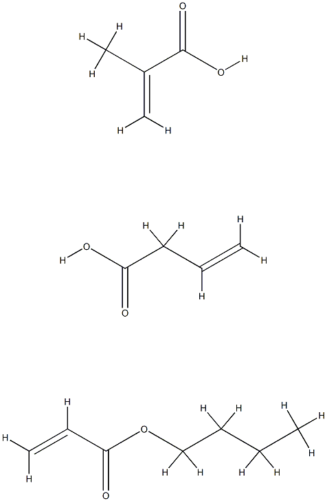 2-프로펜산,2-메틸-,부틸2-프로페노에이트및에테닐아세테이트중합체 구조식 이미지