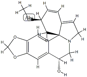 1,2,6,7-테트라데히드로-3β-메톡시-15,16-(메틸렌디옥시)에리트리난-11α-올 구조식 이미지