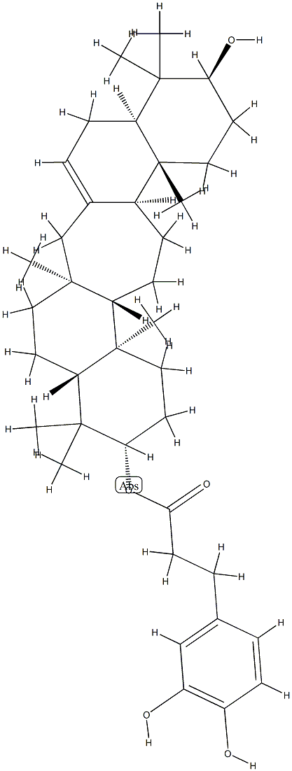 3-(3,4-디하이드록시페닐)프로판산21α-하이드록시-β-세라타-14-엔-3β-일에스테르 구조식 이미지