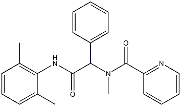 2-Pyridinecarboxamide,N-[2-[(2,6-dimethylphenyl)amino]-2-oxo-1-phenylethyl]-N-methyl-(9CI) 구조식 이미지